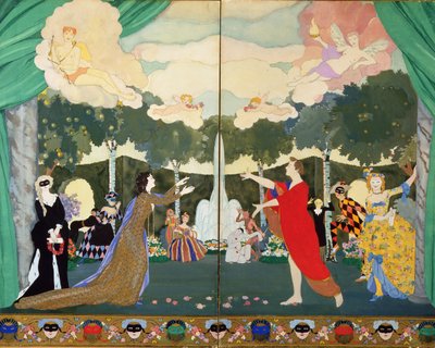 1913年、モスクワの「自由劇場」のカーテンデザイン 作： Konstantin Andreevic Somov
